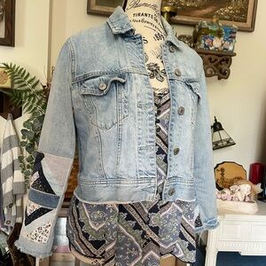 small patchwork jean jacket
